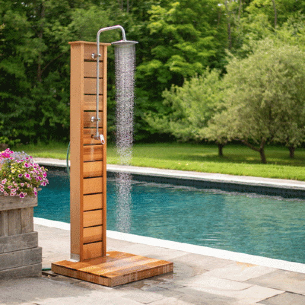 Classic Outdoor Cedar Shower