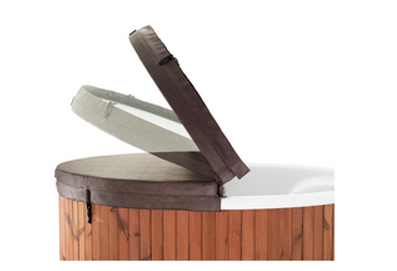 Premium Scandinavian Wood -Fired Eco Hot Tub with Fiberglass Liner, Jets & Light 8-10 person